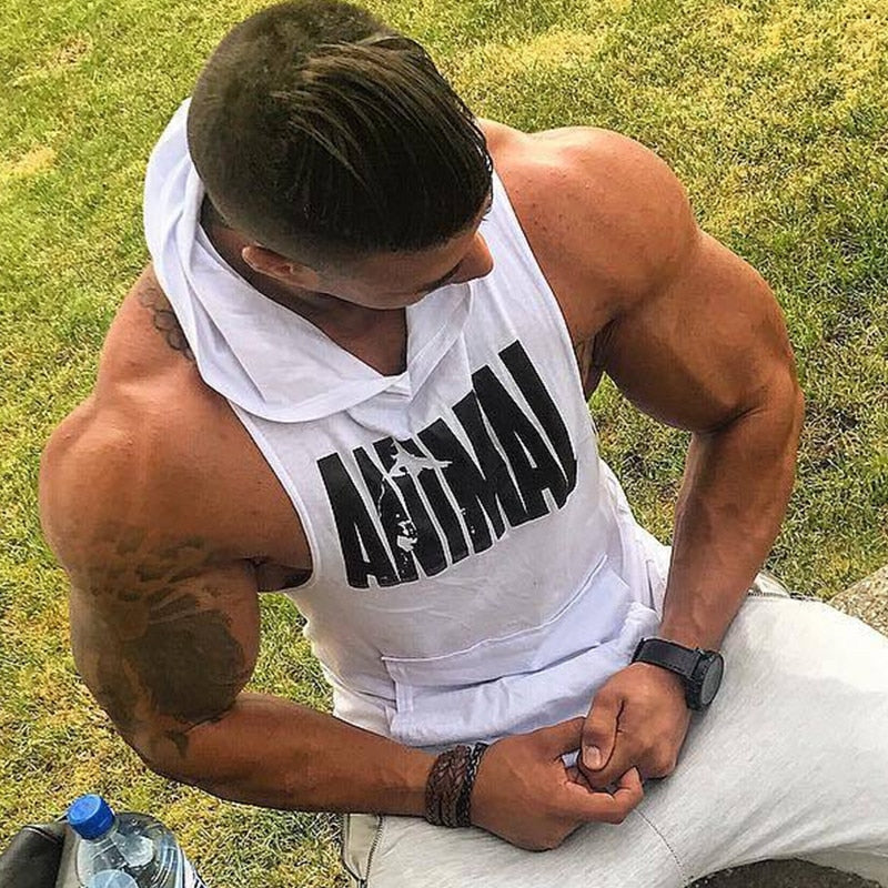 Gyms Fitness Hooded Sleeveless Shirt - reign-aesthetics