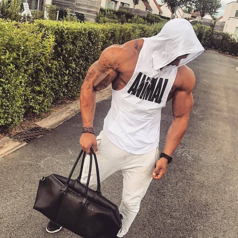 Gyms Fitness Hooded Sleeveless Shirt - reign-aesthetics