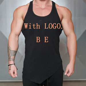 Create Your own LOGO/Text Mens Bodybuilding Stringers Tank Tops - reign-aesthetics