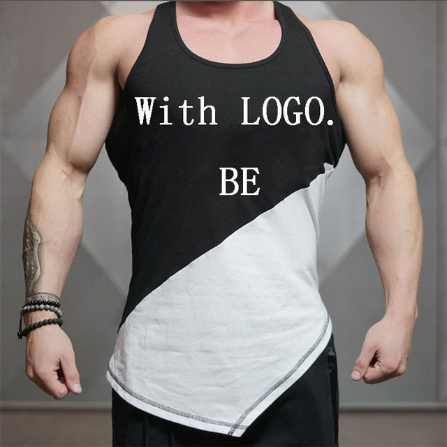 Create Your own LOGO/Text Mens Bodybuilding Stringers Tank Tops - reign-aesthetics