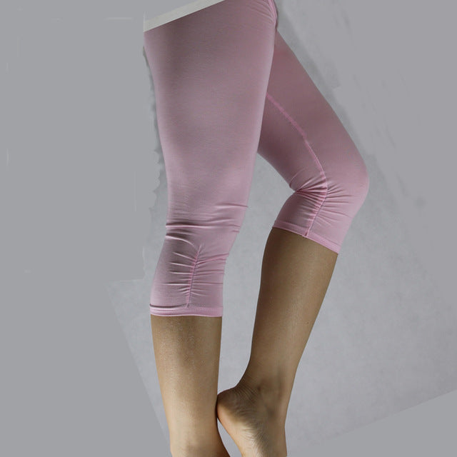 Women summer 3/4 capris leggings XS-7XL - reign-aesthetics