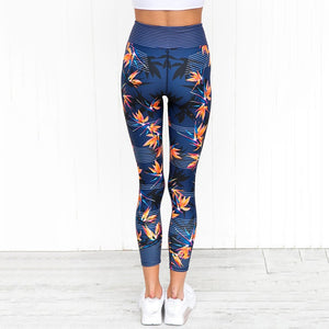 Bird of Paradise Print Women Sport Pants - reign-aesthetics